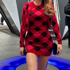 Zara Pink Plaid Dress